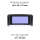 Support avec dimensions et zone de marquage. Support avec dimensions et zone de marquage.