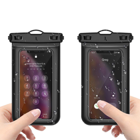Utilisation de l’écran tactile à travers l’étui étanche.