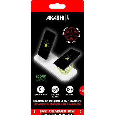 Packaging de la station de charge 4 en 1.