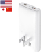 Chargeur équipé de deux ports USB-C et de broches plates, configuration destinée notamment aux États-Unis et au Japon.