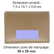 Porte-cartes avec dimensions et zone de marquage. Porte-cartes avec dimensions et zone de marquage.