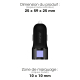 Chargeur avec dimensions et zone de marquage. Chargeur avec dimensions et zone de marquage.