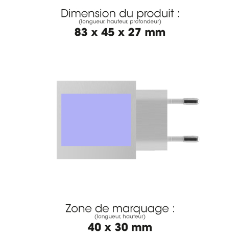 Chargeur avec zone de marquage latérale.