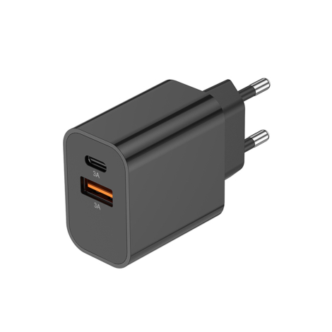 Chargeur secteur USB-C et USB-A publicitaire - Suko