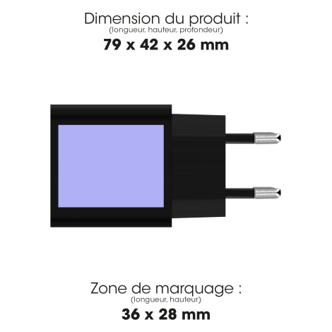 Chargeur avec zone de marquage latérale.