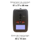 Adaptateur avec dimensions et zone de marquage.