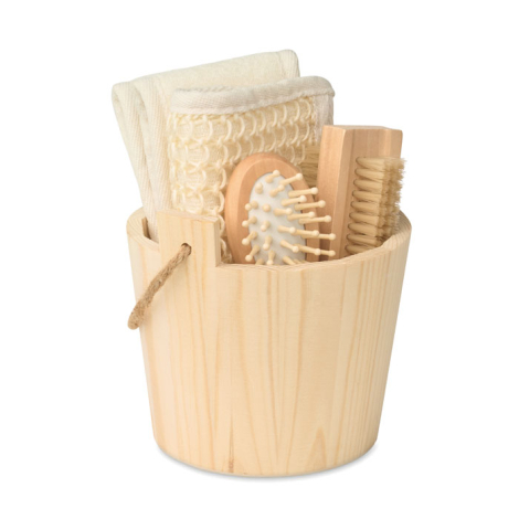 Coffret de bain personnalisé en bois Selfcare