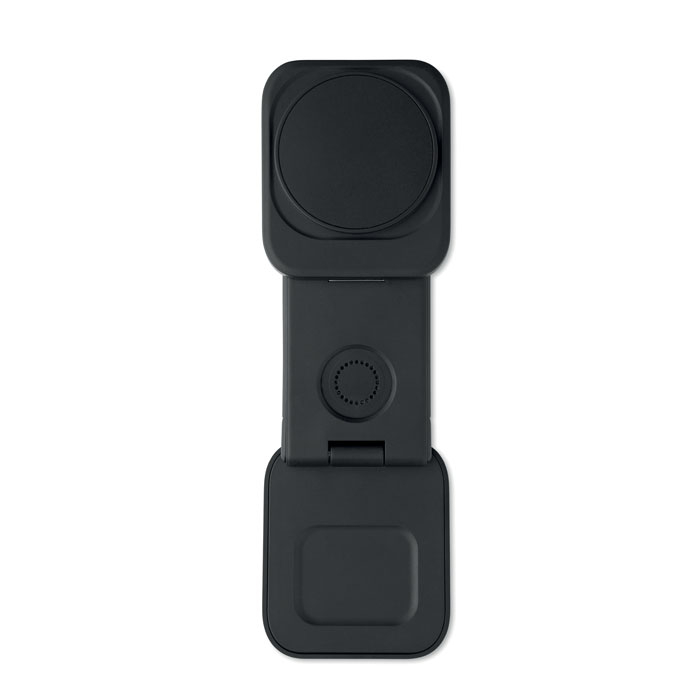 Station de charge 3-en-1 pliable personnalisable Satelit Noir