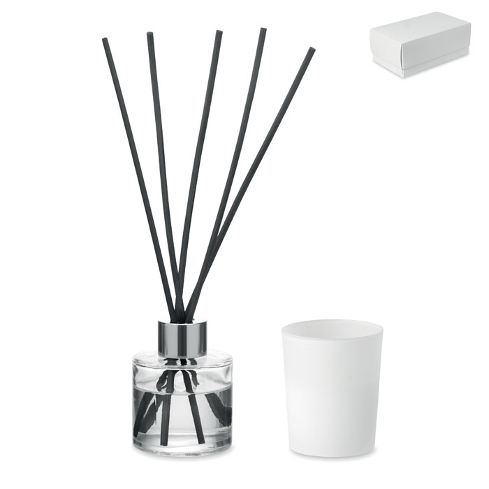 Diffuseur et bougie à personnaliser Kaloma Set Blanc