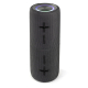 Enceinte cylindrique noire avec éclairage supérieur. Enceinte cylindrique noire avec éclairage supérieur.