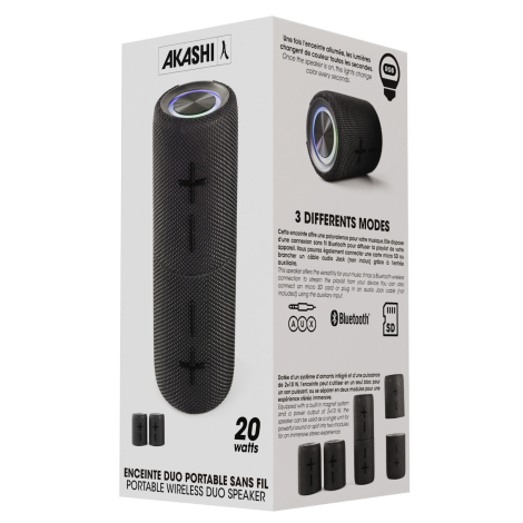 Emballage de l’enceinte duo 20 W.