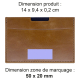 Étui avec dimensions et zone de personnalisation. Étui avec dimensions et zone de personnalisation.