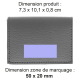 Porte-cartes avec dimensions et zone de marquage. Porte-cartes avec dimensions et zone de marquage.