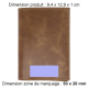 Portefeuille avec dimensions et zone de marquage. Portefeuille avec dimensions et zone de marquage.