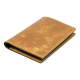 Portefeuille marron clair fermé avec personnalisation. Portefeuille marron clair fermé avec personnalisation.