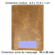 Portefeuille avec dimensions et zone de marquage. Portefeuille avec dimensions et zone de marquage.