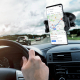 Smartphone sur support utilisé pour la navigation. Smartphone sur support utilisé pour la navigation.