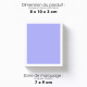 Étui avec dimensions et zone de personnalisation. Étui avec dimensions et zone de personnalisation.