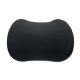 Présenté de face sur fond blanc, le coussin ergonomique noir révèle sa silhouette incurvée et ses extrémités arrondies. Présenté de face sur fond blanc, le coussin ergonomique noir révèle sa silhouette incurvée et ses extrémités arrondies.