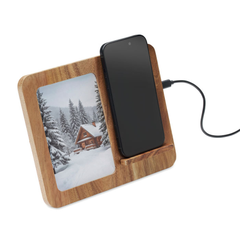 Chargeur sans fil 15W personnalisé avec cadre photo Finwood
