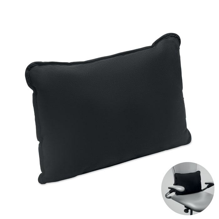 Coussin promotionnel en suédine Suicush Noir
