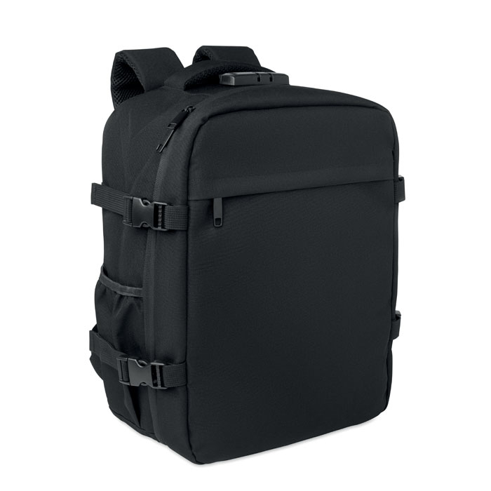 Sac à dos de voyage promotionnel à serrure Lock&Go Noir