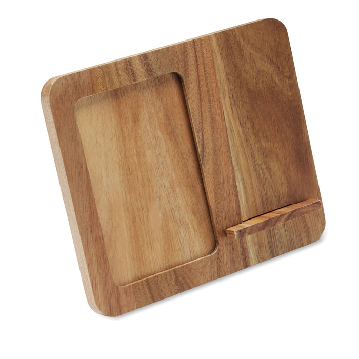 Chargeur sans fil 15W personnalisé avec cadre photo Finwood Bois
