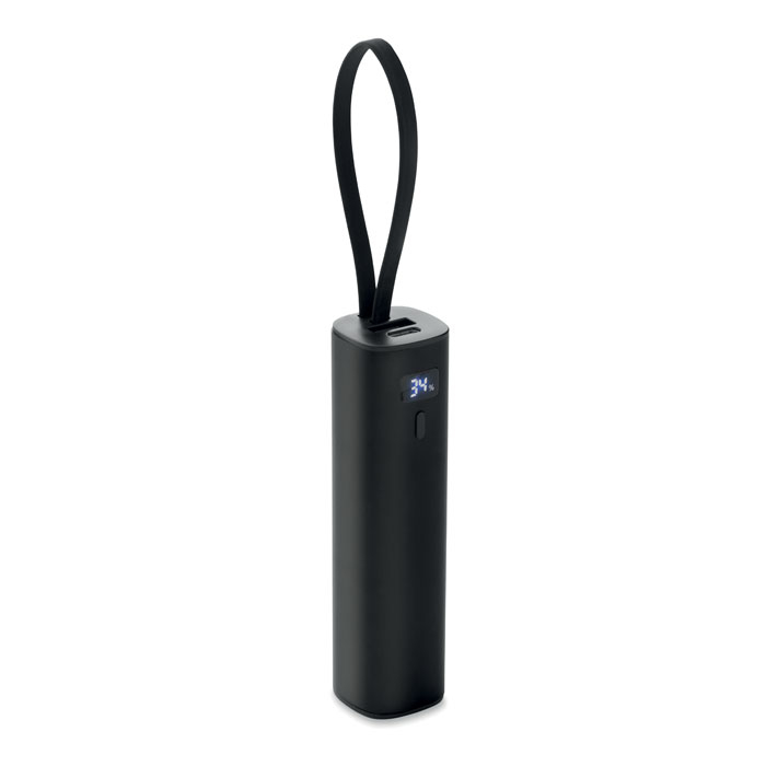 Batterie externe 5000 mAh 20W personnalisée Powertube Noir