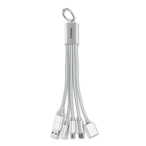 Câble HUB 5-en-1 personnalisé avec porte-clés Hublue