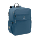 Sac à dos bleu à structure rectangulaire, avec deux poches avant zippées et poches latérales ; exemples de personnalisation visi Sac à dos bleu à structure rectangulaire, avec deux poches avant zippées et poches latérales ; exemples de personnalisation visi