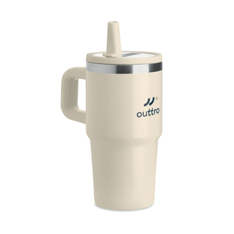 Gobelet isotherme personnalisé 500 ml avec paille Aland