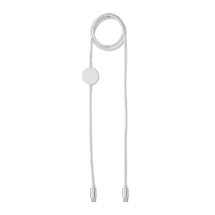 Câble 60W personnalisable avec chargeur smartwatch Arger Blanc