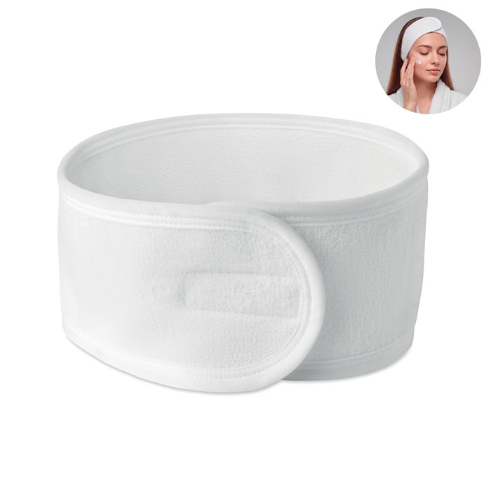 Bandeau de soin réglable promotionnel en microfibre Cinta Blanc