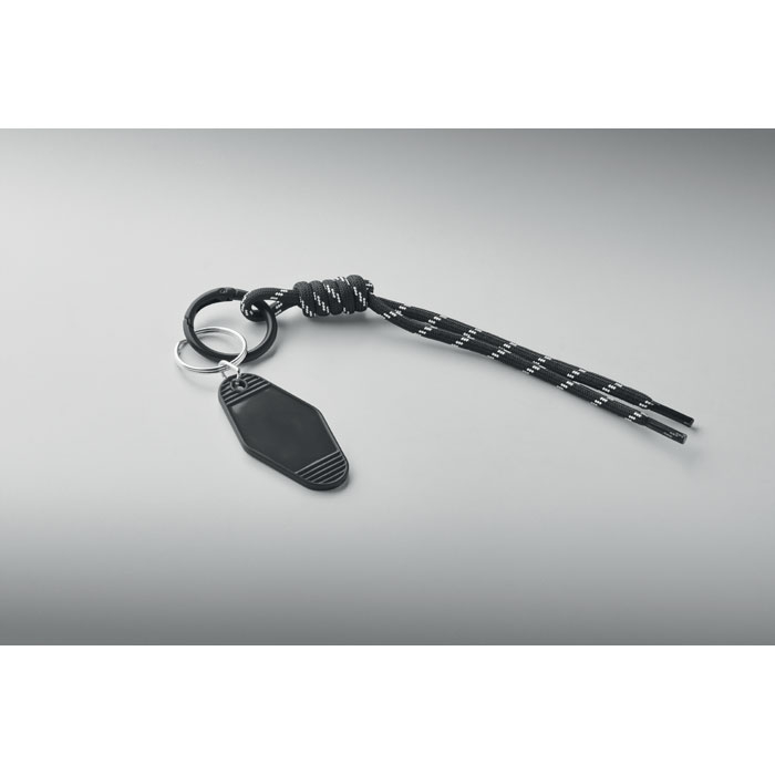 Porte-clés à personnaliser avec cordon tressé Keybraid Noir