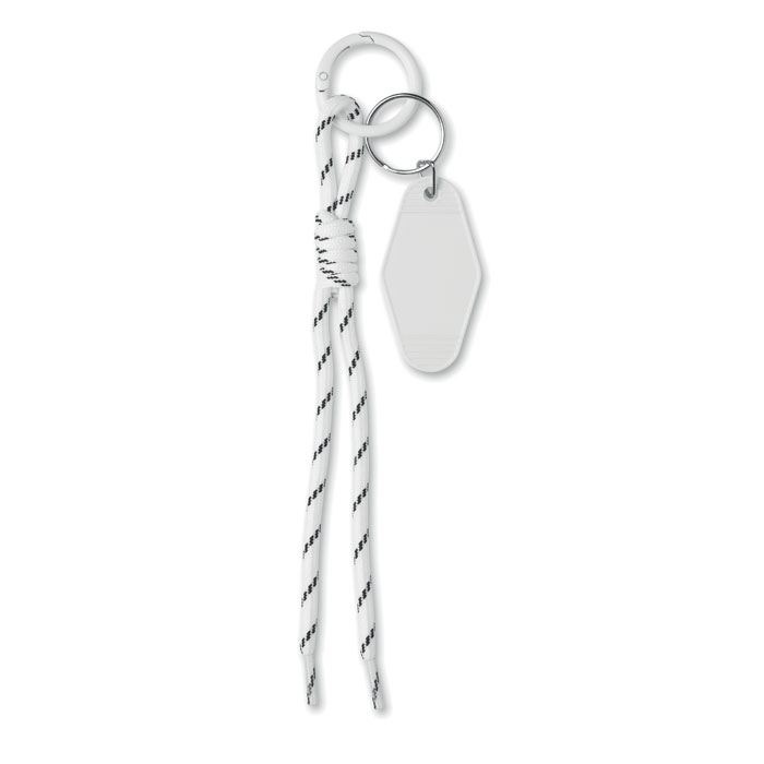 Porte-clés à personnaliser avec cordon tressé Keybraid Blanc