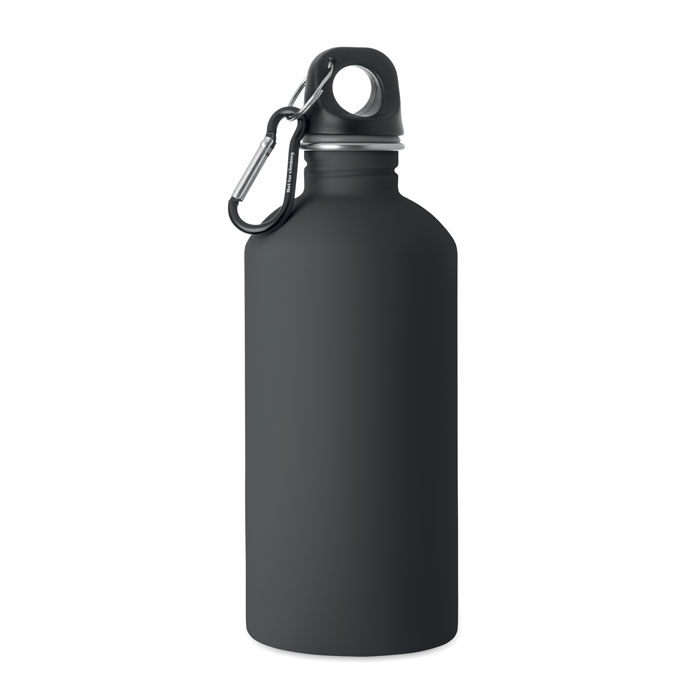 Bouteille publicitaire 500 ml avec mousqueton Remid Moss Noir