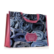 Sac shopping laminé horizontal avec anses et soufflets roses, personnalisé avec une photographie imprimée sur toute la face visi Sac shopping laminé horizontal avec anses et soufflets roses, personnalisé avec une photographie imprimée sur toute la face visi