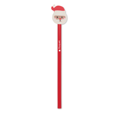 Crayon de Noël avec gomme à personnaliser Claus