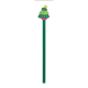 Crayon vert coiffé d’une gomme en forme de sapin de Noël décoré de boules multicolores et d’une étoile jaune. Crayon vert coiffé d’une gomme en forme de sapin de Noël décoré de boules multicolores et d’une étoile jaune.