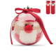 Boule de Noël transparente ornée d’un nœud rouge, renfermant une paire de chaussettes rouges taille L dont le motif Père Noël es Boule de Noël transparente ornée d’un nœud rouge, renfermant une paire de chaussettes rouges taille L dont le motif Père Noël es