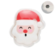 Chauffe-mains transparent en forme de tête de Père Noël, avec bonnet rouge, barbe blanche et visage aux joues roses, laissant ap Chauffe-mains transparent en forme de tête de Père Noël, avec bonnet rouge, barbe blanche et visage aux joues roses, laissant ap