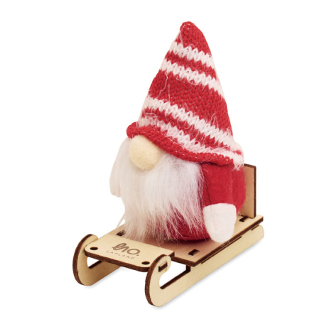 Lutin de Noël personnalisable sur traîneau en bois Frosty Sleigh