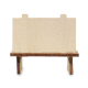 Vue arrière du traîneau en bois montrant son dossier rectangulaire clair, sa structure assemblée et ses deux patins. Vue arrière du traîneau en bois montrant son dossier rectangulaire clair, sa structure assemblée et ses deux patins.