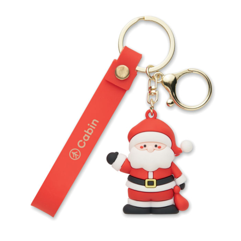 Porte-clés Père Noël à personnaliser avec sangle Santacharm