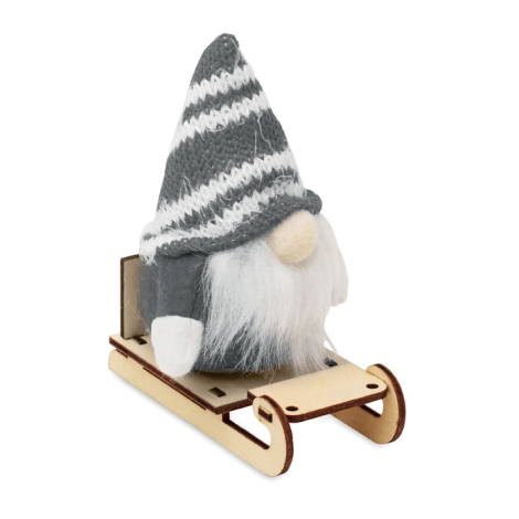 Lutin de Noël personnalisable sur traîneau en bois Frosty Sleigh