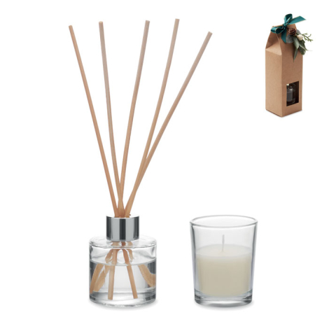 Coffret publicitaire diffuseur et bougie senteur vanille Gingle