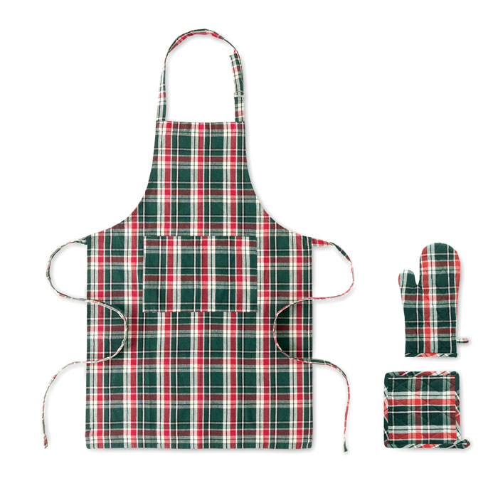 Set de cuisine de Noël 3 pièces personnalisé Santapron Multicolore