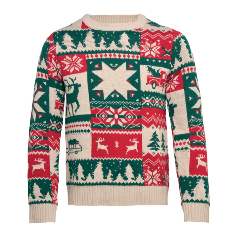 Pull de Noël publicitaire tricoté S-M Shimis