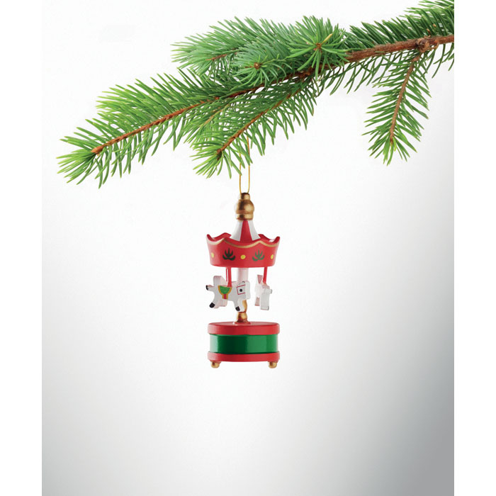 Suspension de Noël carrousel personnalisable Whirl Rouge