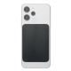 Vue arrière d’un smartphone blanc avec batterie externe noire rectangulaire fixée sur la partie inférieure de l’appareil.